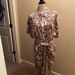 SHEIN Curve Multicolor Paisley Dress